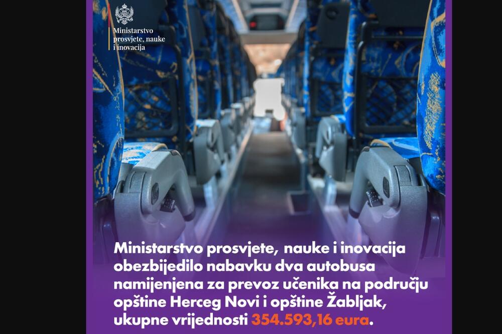 MPNI: Obezbijeđena nabavka dva autobusa za prevoz učenika, ponuda firme "Osmanagić" najpovoljnija