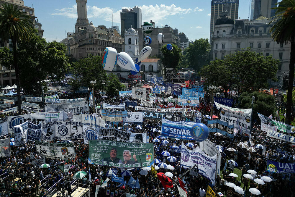 Argentinski sindikati protestuju protiv Milejeve reforme rada: "Više posla, više dostojanstva..."