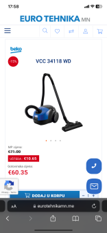 Beko usisivac sa garancijom NEOTPAKOVAN
