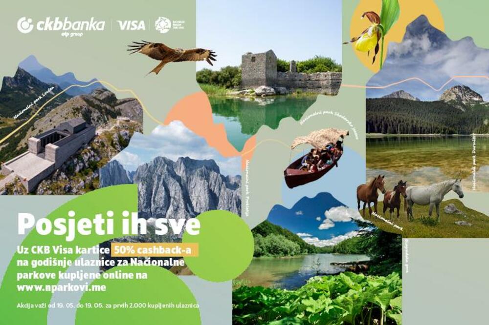 CKB i Nacionalni parkovi slave 20 godina nezavisnosti: Godišnje ulaznice uz 50% cashback-a za sve CKB kartice
