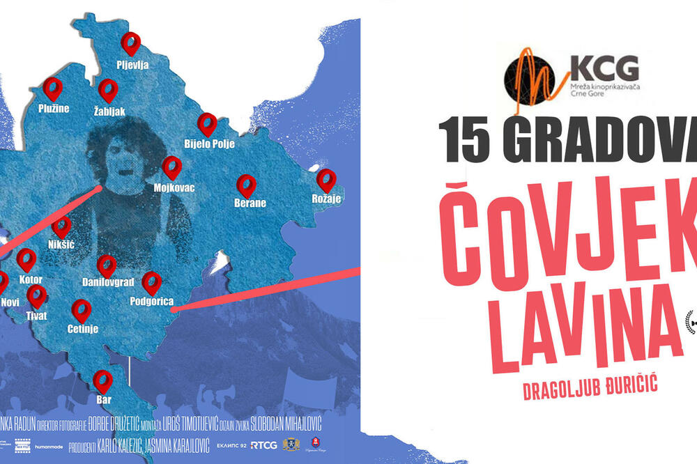 „Čovjek lavina” prikazuje se u 15 crnogorskih gradova