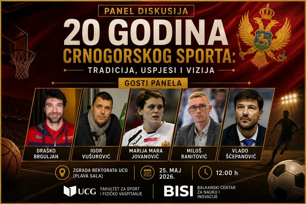 Crnogorski sportski asovi ocijeniće 20 godina našeg sporta, 25. maja u Plavoj sali Rektorata