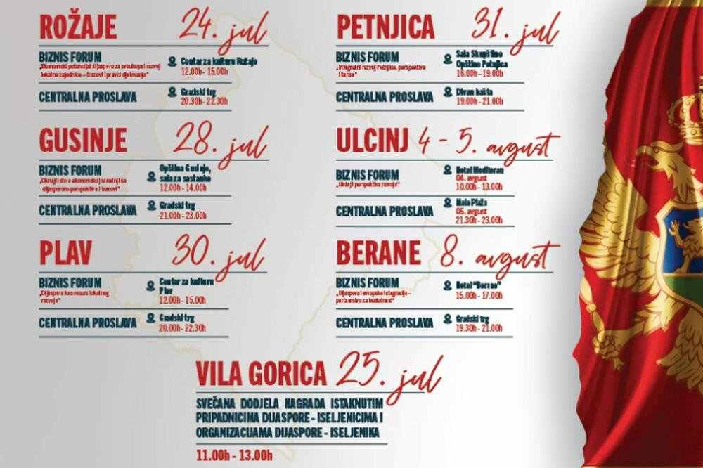 „Dani dijaspore“ od 24. jula do 8. avgusta