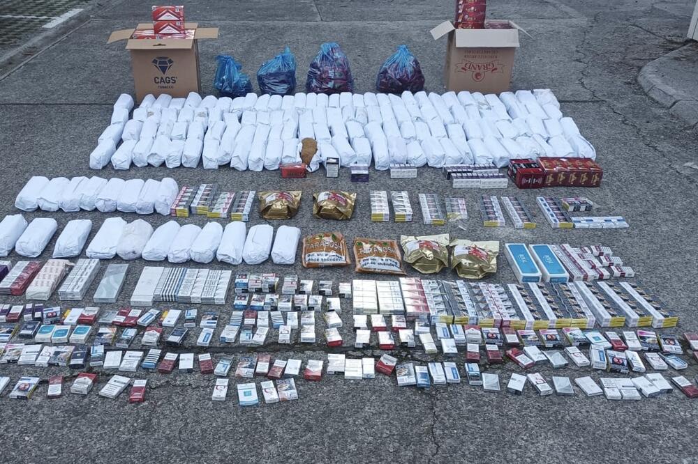 Danilovgrad: Policija oduzela 600 paklica cigareta, duvan, petarde, filtere za cigarete i kafu, procesuirane tri osobe
