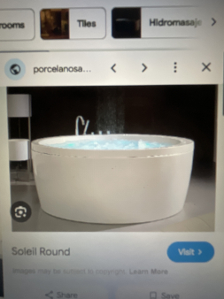 Djakuzi ugradna kada Porcelanosa Soleil Round