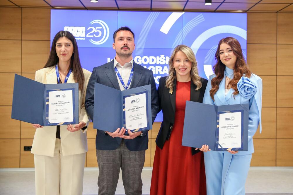 Dodijeljene godišnje nagrade CBCG: Ova generacija mladih može dati doprinos modernizaciji finansijskog sistema
