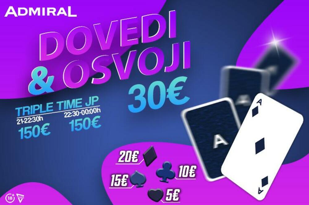 Dovedi prijatelja, osvoji bonus &ndash; ove srijede u Admiral Clubu