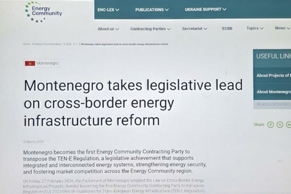 Energetska zajednica: Crna Gora predvodi zakonodavne reforme u oblasti prekogranične energetske infrastrukture