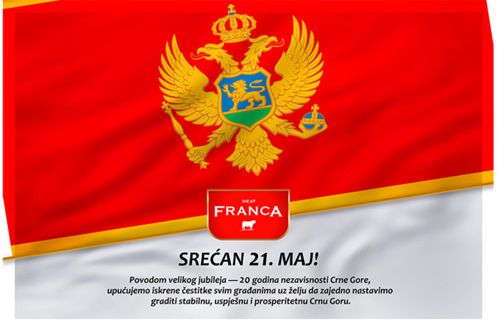 FRANCA čestita Dan nezavisnosti Crne Gore: Dvije decenije ponosa, zajedništva i razvoja
