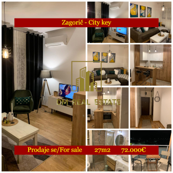 Garsonjera, 27m2, City key, Podgorica, Prodaja