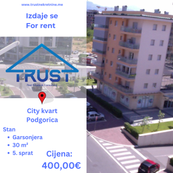 Izdaje se namještena garonjera površine 30 m2