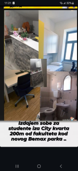 Izdajem sobe za studente
