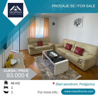 Jednosoban stan 48m2, Stari Aerodrom  Prodaja