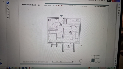 Jednosoban stan 41m2,Kolašin,visoko prizemlje