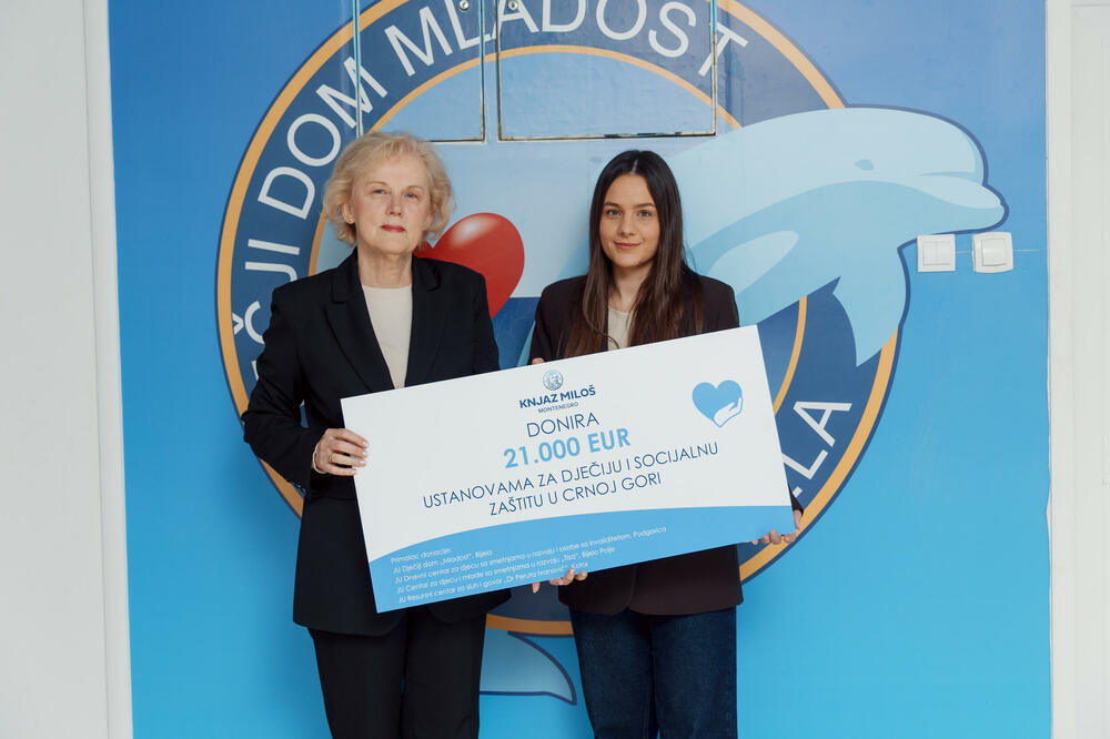 Knjaz Miloš MNE donirao 21.000&euro; za podršku djeci bez roditeljskog staranja i djeci sa smetnjama u razvoju širom zemlje