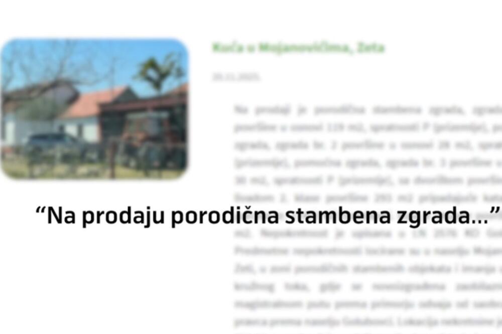 Koliko stanova crnogorskih građana završi na tržištu zbog dugovanja bankama: CBCG ne vodi evidenciju