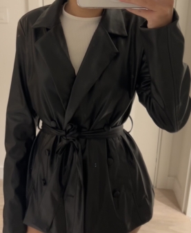 La sisters faux leather sako S NOVO
