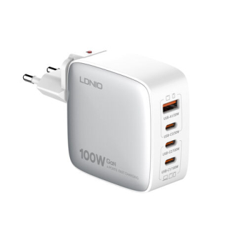 LDNIO Q408 100W GAN 1 USB + 3 TIP C + KABEL TIP C NA TIP C