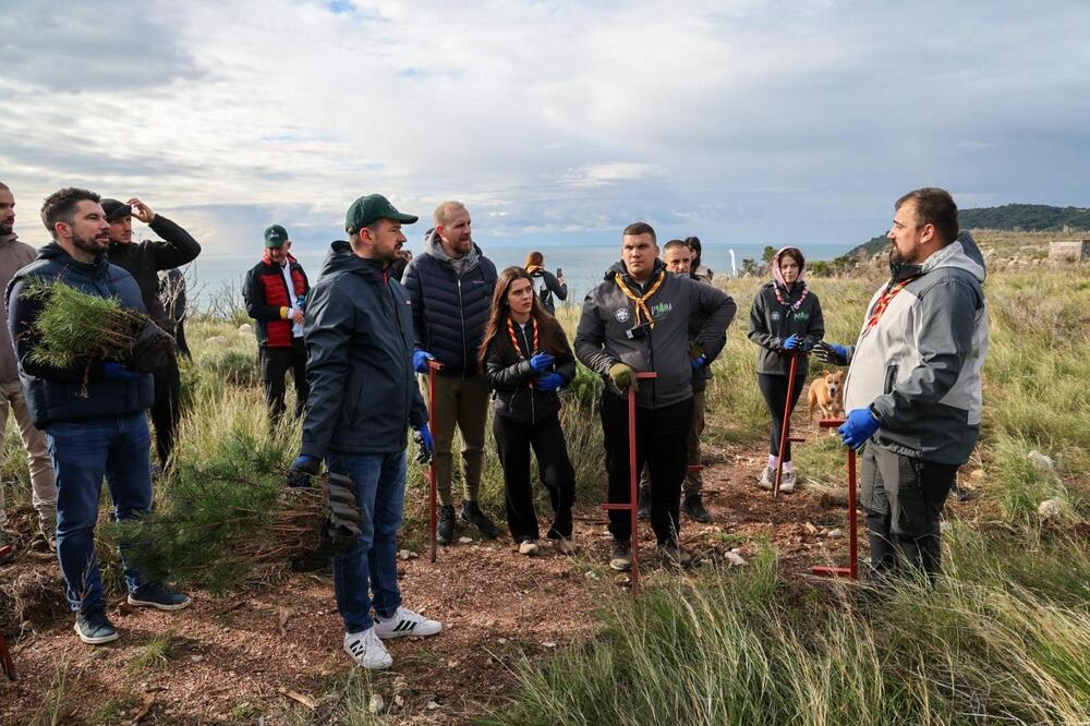 Milatović učestvovao u velikoj akciji pošumljavanja u Sutomoru