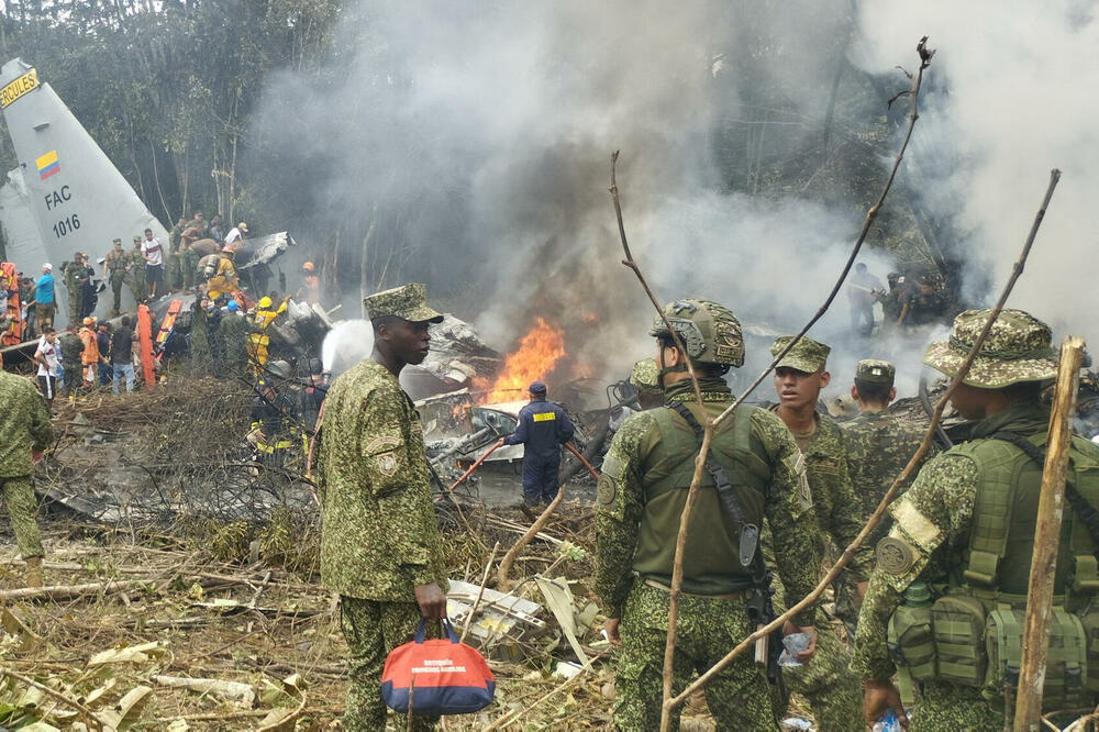 Najmanje 66 poginulih u padu kolumbijskog vojnog aviona u Amazonu