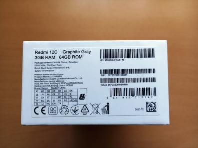 Neraspakovan Xiaomi Redmi 12 C, 50 MP, 64GB + 3GB, brzi punjac 10W, siva boja, garancija pune 2 god