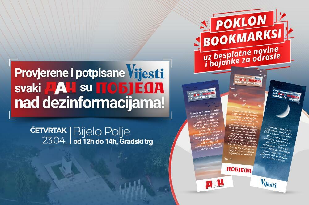 Novine, razgovor i pokloni za čitaoce: Podrška štampanim medijima u Bijelom Polju