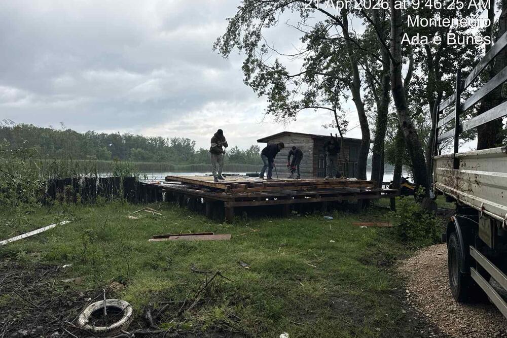 Počelo uklanjanje nelegalnih objekata na Bojani: Srušene dvije platforme, nastavak akcije naredne sedmice