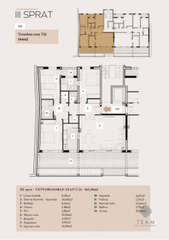 Podgorica, Centar, trosoban stan 144m2