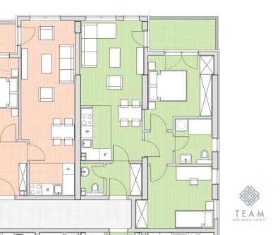 Podgorica Green Level 3 , dvosoban stan 64m2