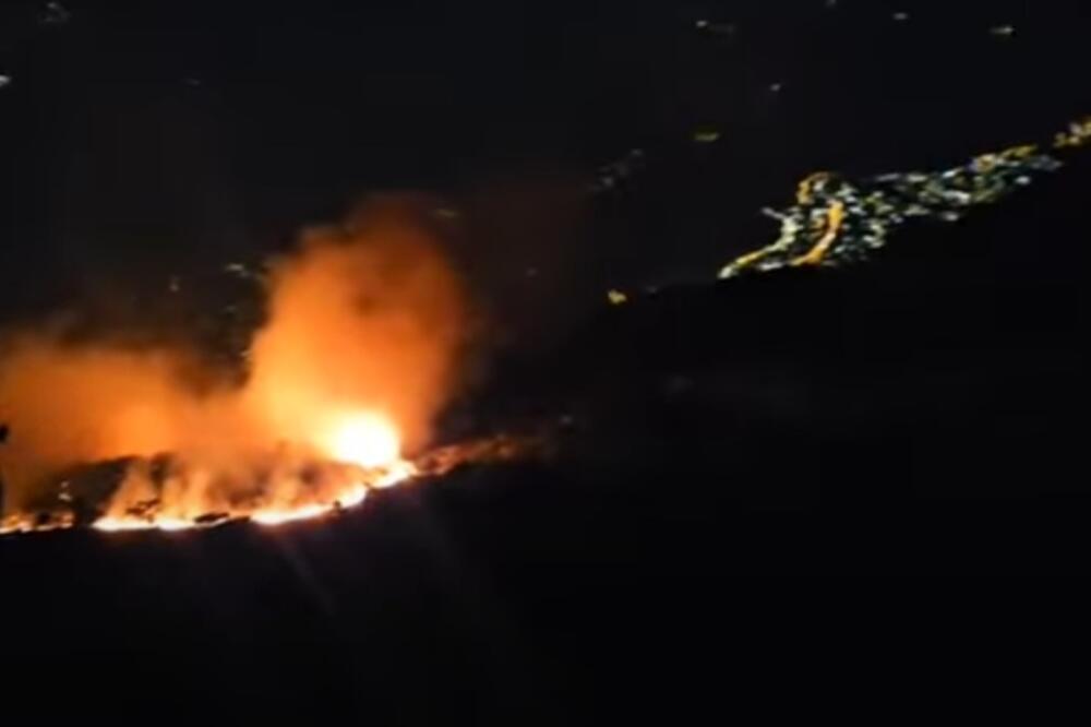 Požar na području Lovćena: Teren izuzetno nepristupačan, vjetar otežava intervenciju