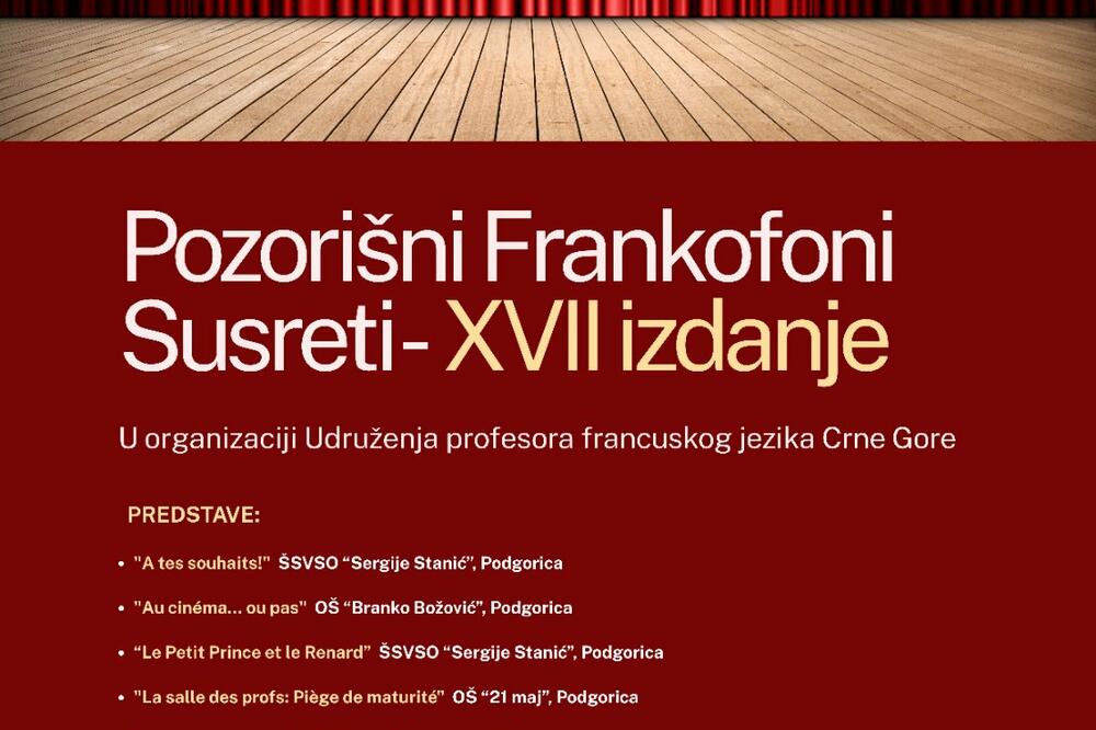 Pozorišni frankofoni susreti u Kolašinu 31. maja i 1. juna