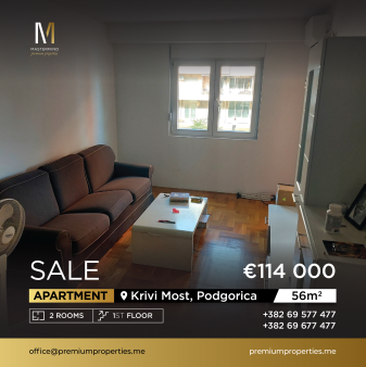 PRODAJA: DVOSOBAN STAN - PODGORICA, KRIVI MOST