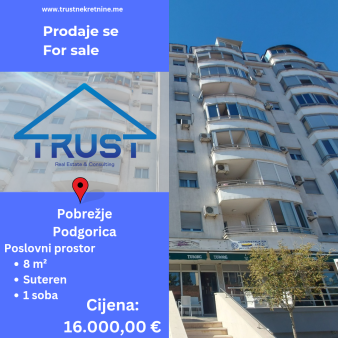 Prodaje se nenamješten poslovni prostor površine 8 m2!