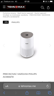 Prodajem Phillips pročišćivač,nov,garancija za 80e