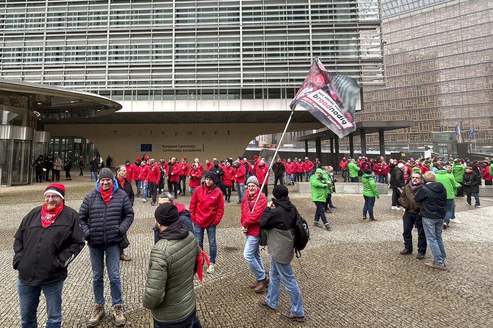 Protest nekoliko hiljada radnika u blizini sjedišta Evropske komisije