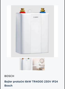 Protični bojler Bosch 6kw NOV hitno