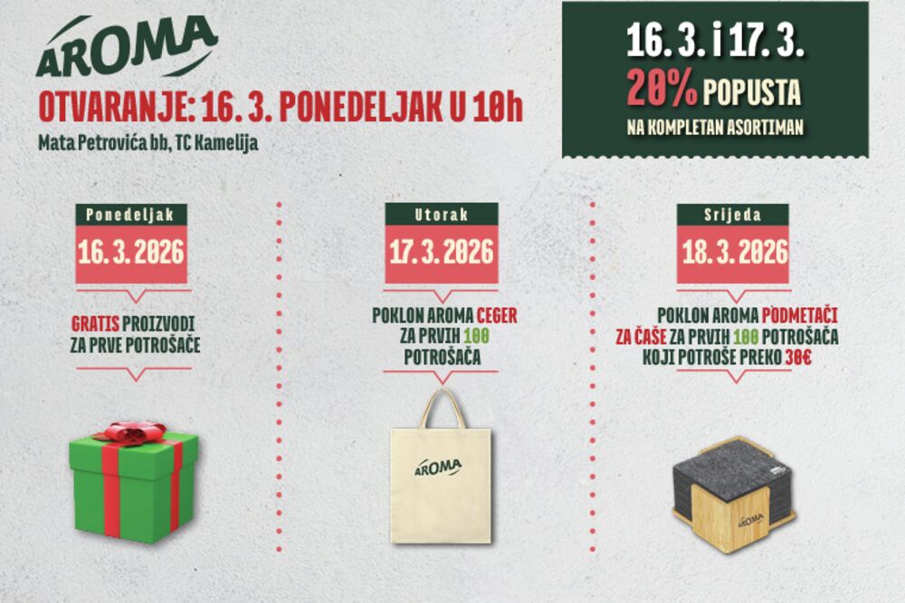 Renovirana Aroma u Kameliji otvorena &ndash; moderniji prostor i lakša kupovina za kupce