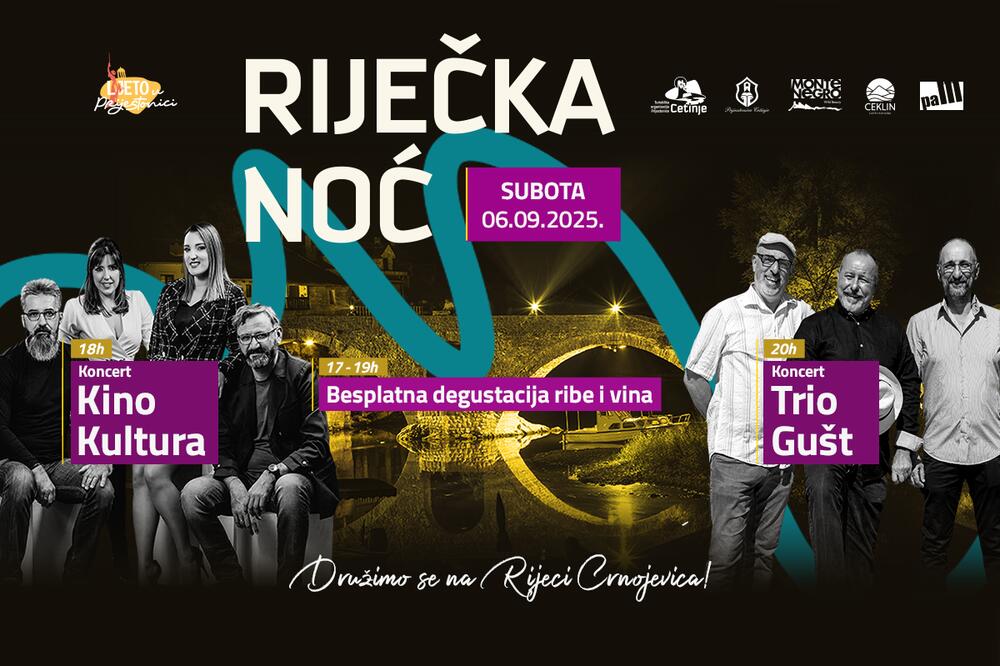 Riječka noć na šetalištu Rijeke Crnojevića