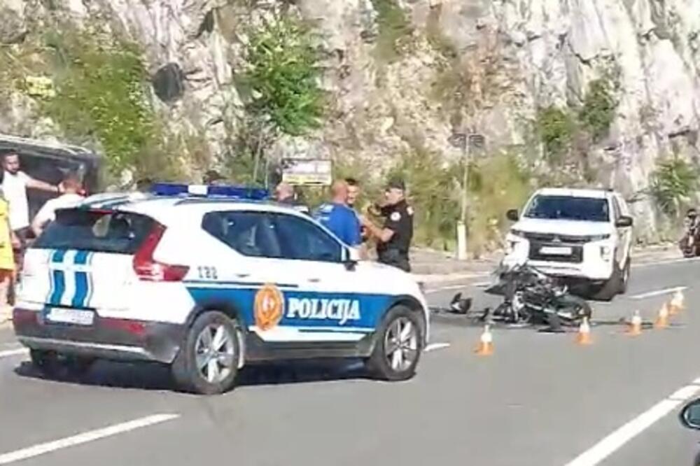 Saobraćajna nezgoda na putu Podgorica-Cetinje: Povrijeđen motociklista