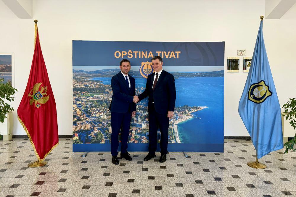 Splitski gradonačelnik u posjeti Tivtu: Komnenović i Šuta o saradnji dva grada