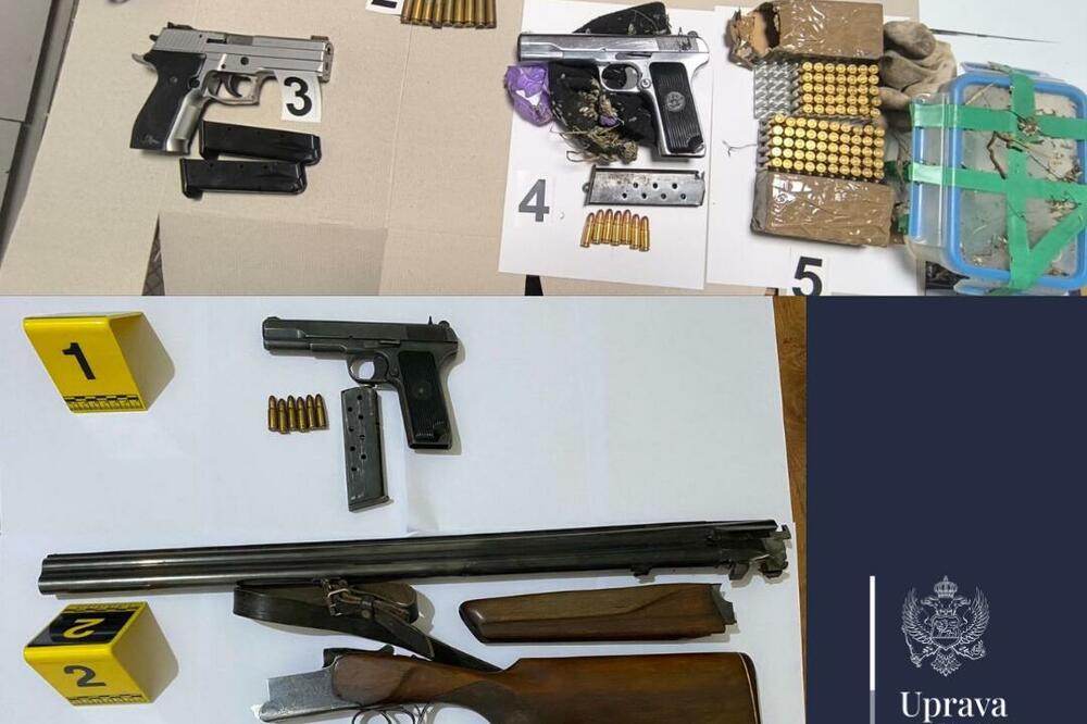 U Petnjici i Mojkovcu zaplijenjeno pet komada oružja i preko 100 komada municije