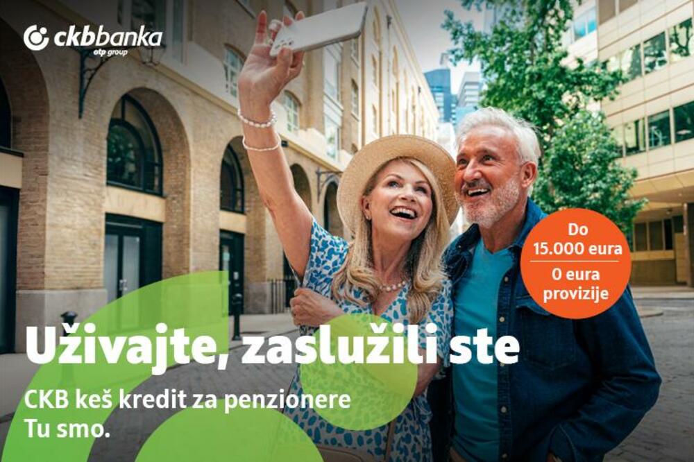 Uživajte, zaslužili ste! CKB keš kredit za penzionere.