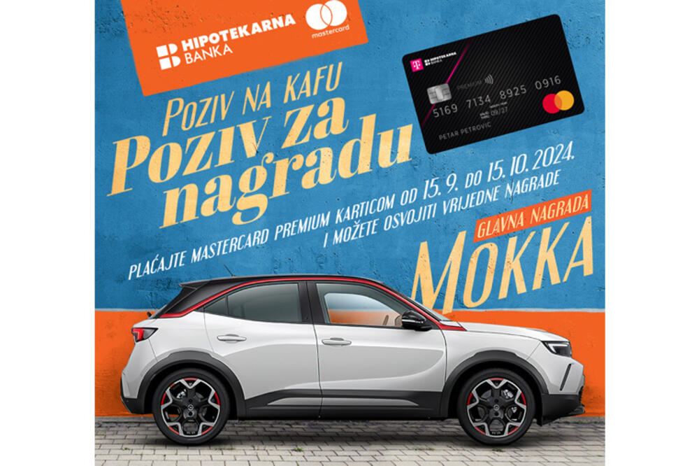 Velika Premium nagradna igra Hipotekarne banke i kompanije Mastercard „Poziv na kafu – poziv za nagradu”