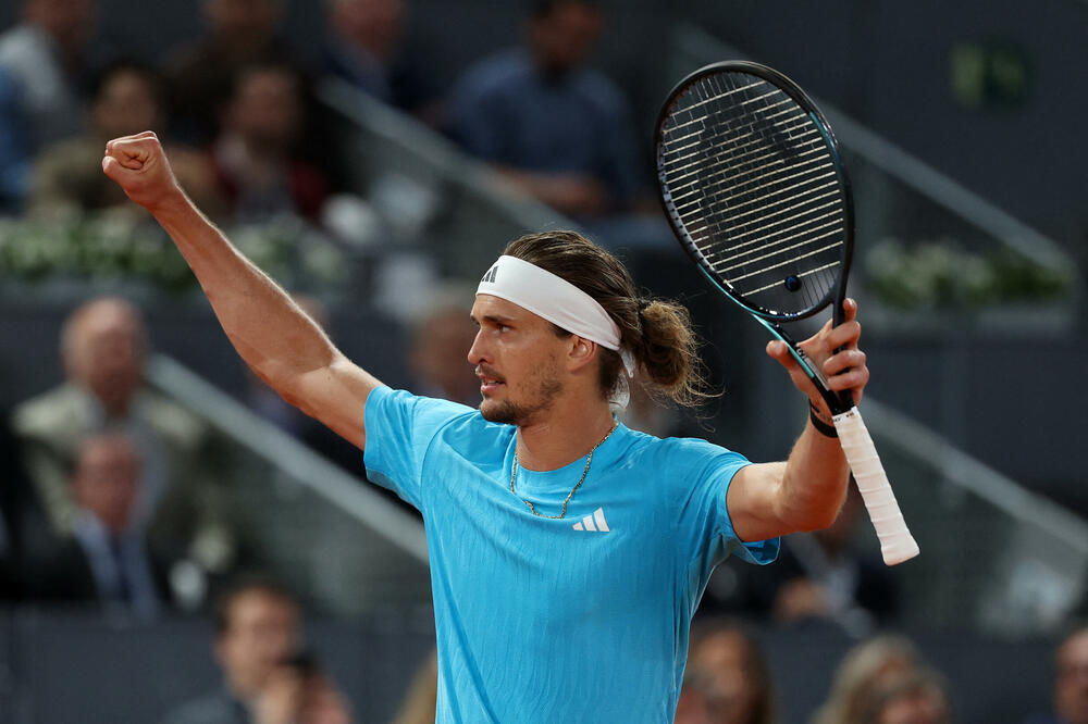 Zverev preko Kobolija do polufinala Madrida, blok za Kaspera Ruda