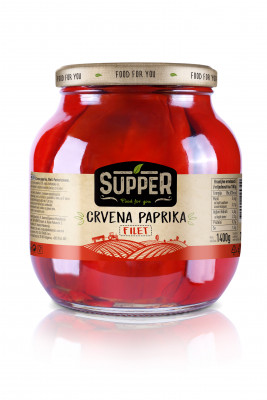 Crvena paprika fileti 1350 g Dim-Komerc
