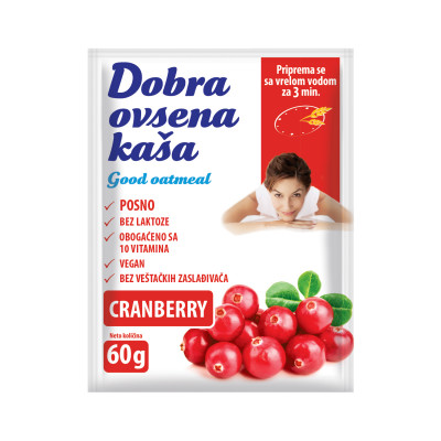 Dobra ovsena kaša sa brusnicom 60 g
