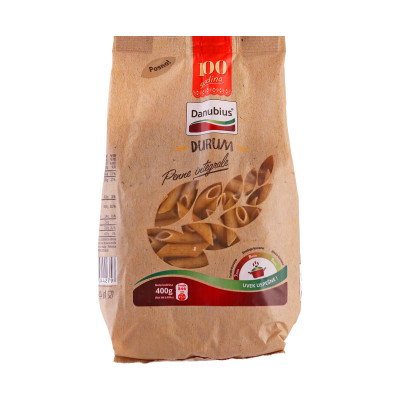 Durum tjestenina integralna Penne rigate 400 g Danubius