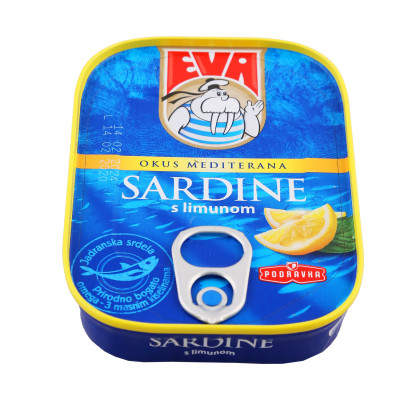 Eva sardina u biljnom ulju sa limunom 100g