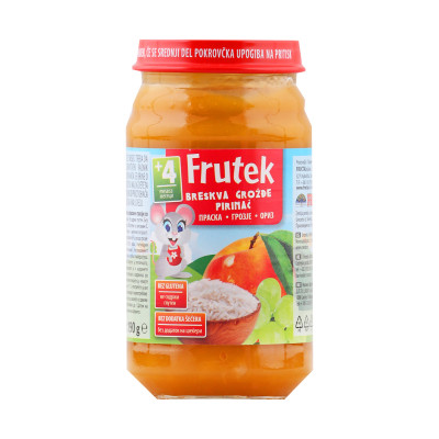 Frutek kašica breskva riža 190 g Fructal