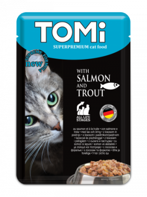 Hrana za mačke losos i pastrmka  100g Tomi